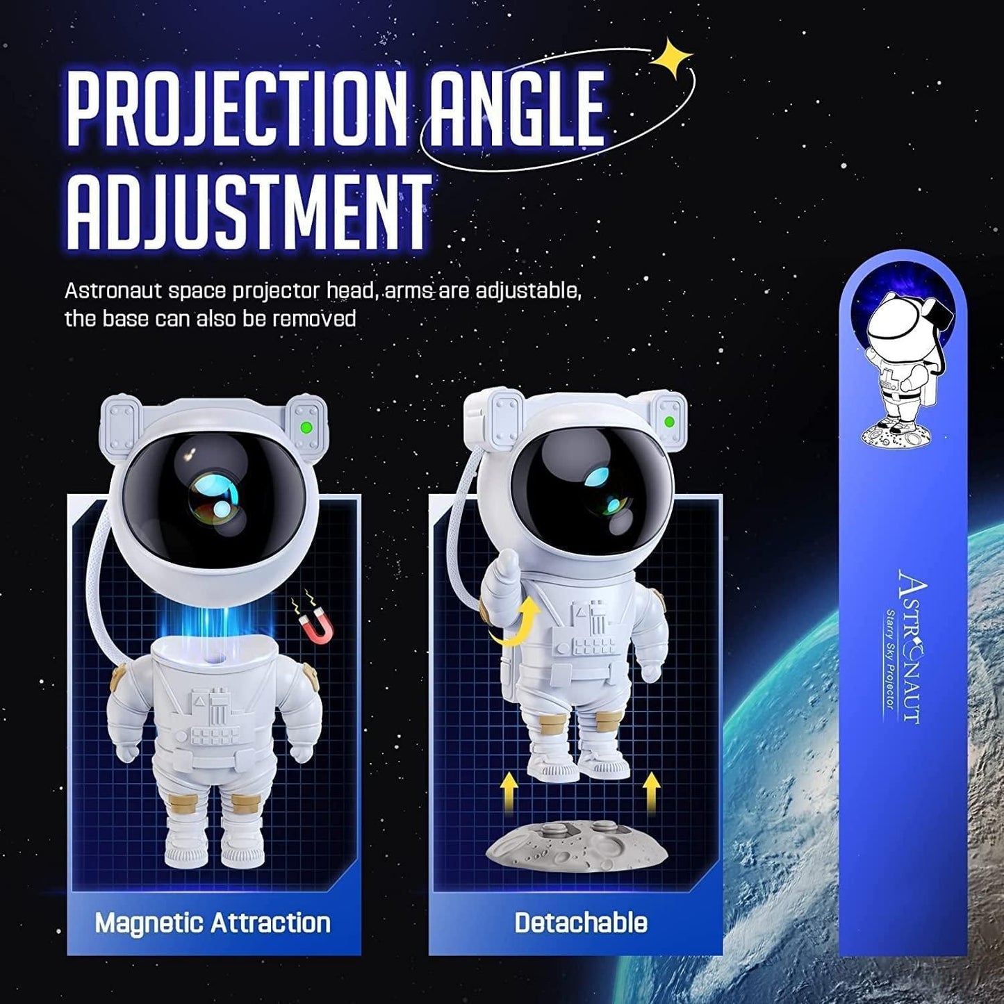 Astronaut Galaxy Projector - 360 Head Rotation (remote control)